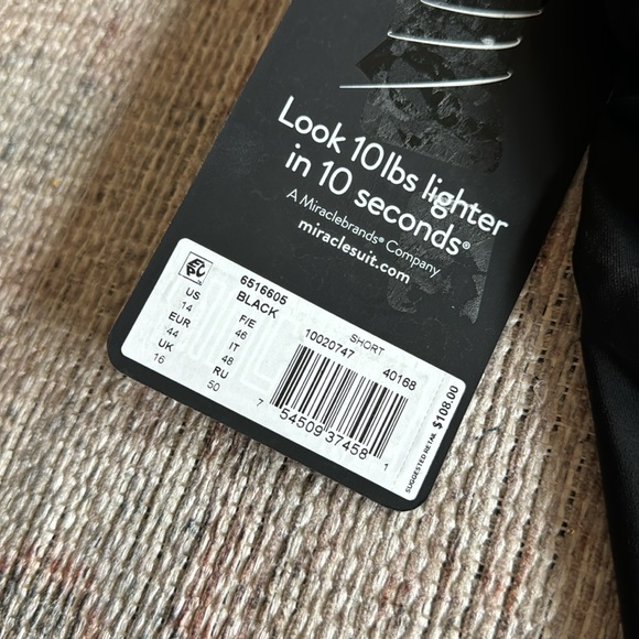 Miraclesuit Swim Shorts Swim Bottom in Black - Picture 6 of 7